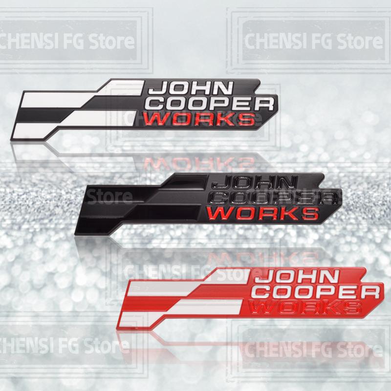 3D Metal Alloy NEW JCW Front Grille Badge For Cooper S R59 R60 R56 R58 F56 Countryman Clubman Car Rear Trunk Emblem Sticker