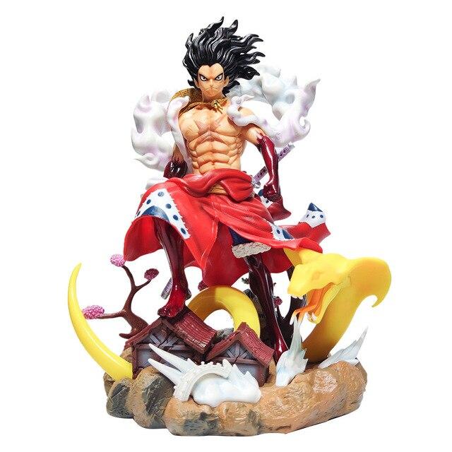 35cm One Piece Anime Kreslené Figurka Gk Luffy Pvc Kimono Sběratelský Model Hračka Figurka Panenka Dárek Figma Vyměnitelná Hlava