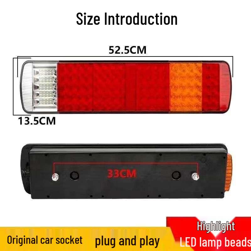 SITRAK HOWO Rear LED Tail Light Assembly - Turn, Brake, Reverse, Waterproof.