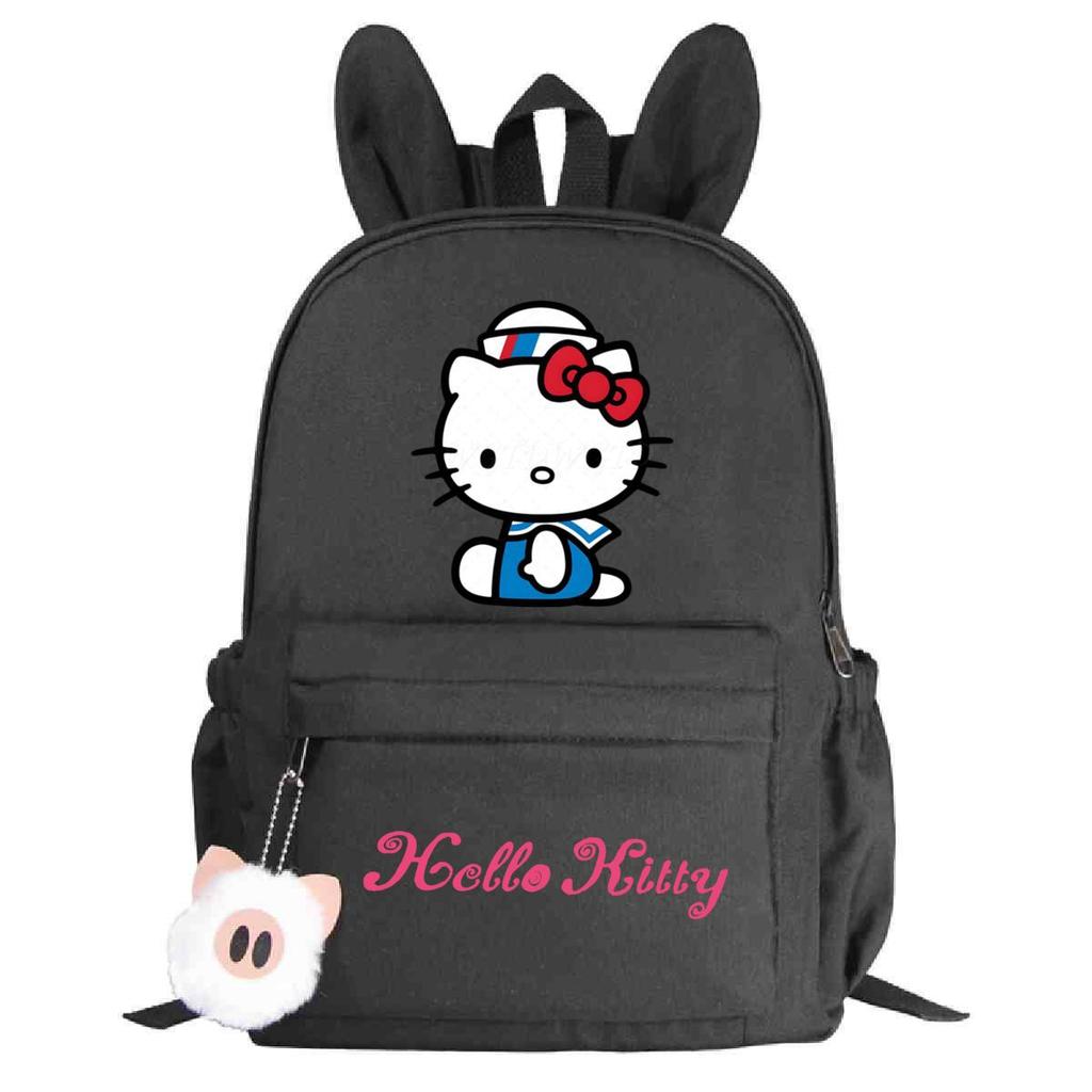College Style Cute Print Junior High School High School Student Schoolbag Large Capacity Rabbit Ears Backpack Female