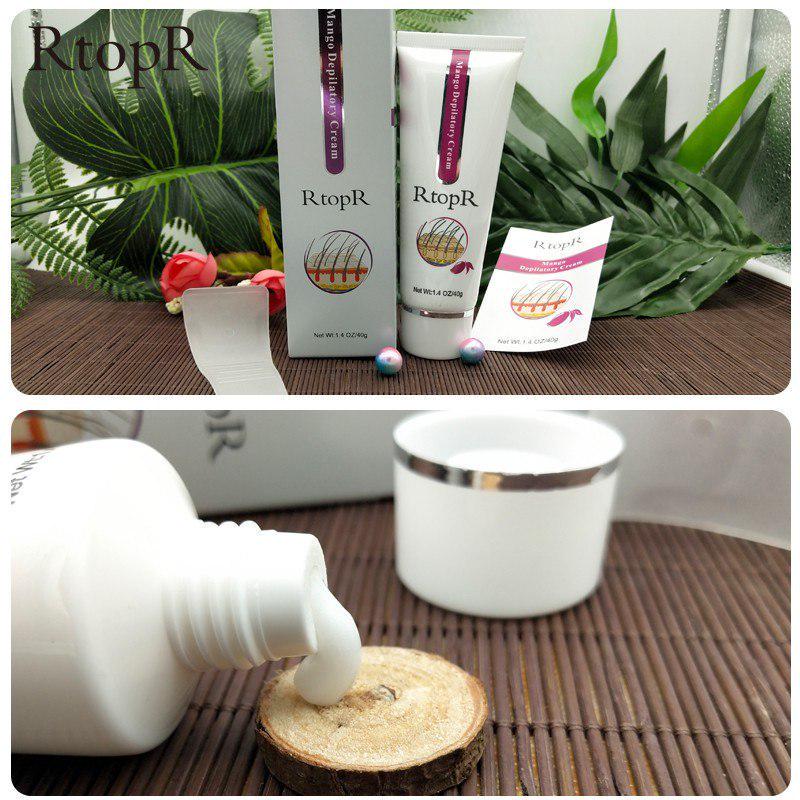 RtopR Crème dépilatoire à la mangue pour le corps, crème dépilatoire efficace et indolore pour hommes et femmes