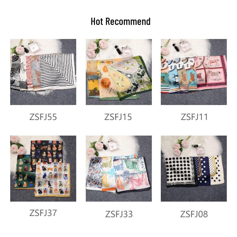 Pfauenblau Maulbeerseidenschal – Allround-Kleiner quadratischer Schal für Damen, Frühling/Herbst