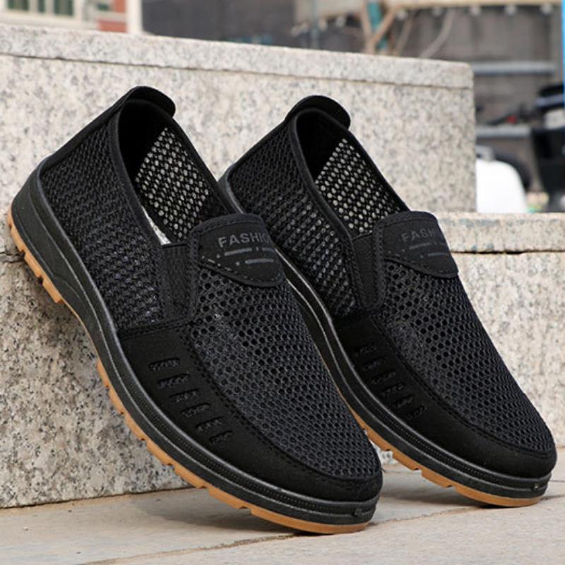 Summer Cloth Shoes for Men, Breathable, Casual, Soft-soled, Middle-aged and Elderly, Deodorizing, Slip-on Sandals