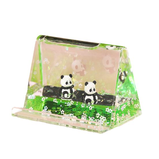 Panda Bubbler cu Mișcare Lichidă Cronometru Nisiparniță cu Ulei Jucărie Senzorială pentru Copii Adulți Desktop Jucărie Anti-stres pentru Relaxare Decor Birou Acasă