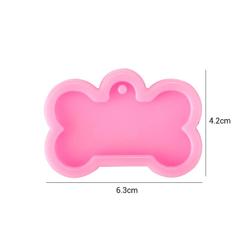 Heart Shape Keychain Casting Silicone Molds Dog Paw Print Resin Molds for Key Chain Pendant Making Epoxy Resin Craft Jewelry DIY