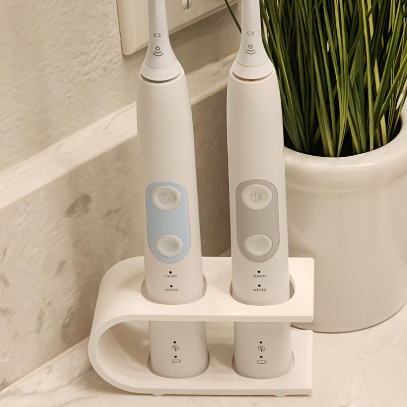 Durable Eco Friendly Dual Hole Electric Toothbrush Stand Bathroom Organizer Toothbrush Desktop Stand Storage Rack
