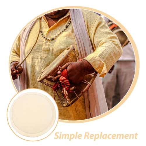 NOLITOY 2-Piece Goat Skin Drum Head Replacement Accessories, Approx. 30cm + 35cm, Round Drum Skins for Easy Replacement