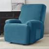 1 Seater Stretch Velvet Recliner Sofa Cover  Armchair Covers Elastic Single Sofa Slipcovers for Living Room Solid Color
