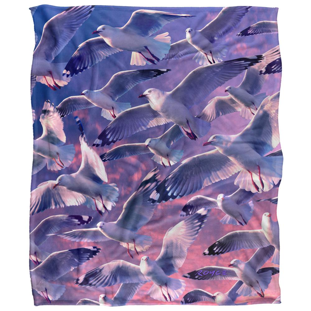 Royce McClure Evening Seagulls Silky Supersoft Blanket