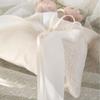 Crafted Silk Champagne Rings Holder Soft Lace Wedding Decoration Ribbon Bows Ceremony Essential