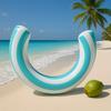 1Pc/2Pcs Inflatable Arc-Shaped Pool Float - Waterproof, Durable, And Safer PVC Pool Float, Suitable For Summer Entertainment, Tropical Beach Design