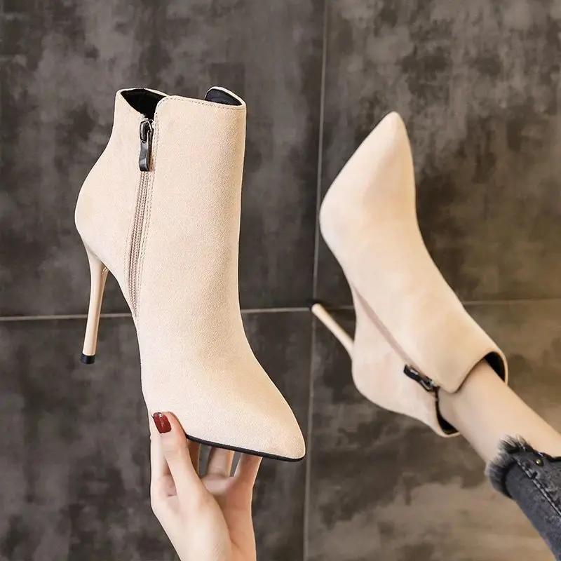 

Men Women Boots PointedToe New Black Suitable for Daily Wear and Various Occasions High Quality Material for Durability 38