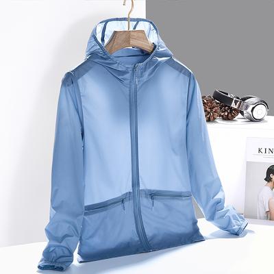 Kapuzen-Sonnencreme-Kleidung Damen Herren Dünn Atmungsaktiv Outdoor UV-Schutz Sonnencreme-Kleidung Damen Haut Windjacken