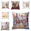 Santa Claus Sleeper Christmas Tree Dog Bunny Decorative Pillow Set Bedroom Sofa Dining Room Pillow Cover