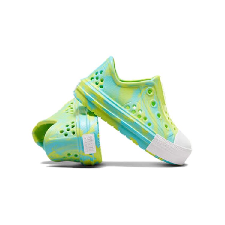 Converse Chuck Taylor All Star Play Lite CX Low TD Triple Cyan Slime Baby Sneakers Green Slime-Light White A07421C