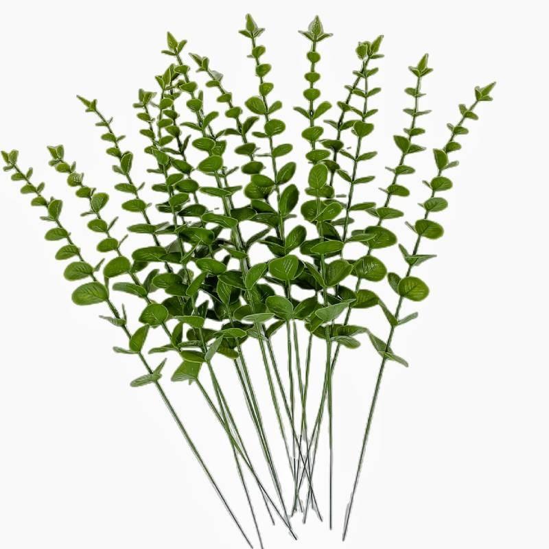 Artificial Eucalyptus Spp Leaves With Plastic Material For Event Decor And Holiday Arrangements