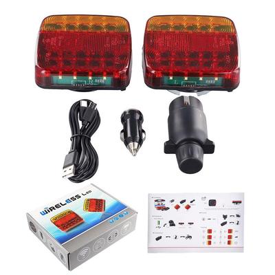 Bezprzewodowa Magnetyczna LED Lampa Tylna Ciężarówki Lampa Tylna Przyczepy Sygnał Ostrzegawczy Światło Stop dla Przyczep Kempingowych Samochodów Ciężarowych RV Lampa Tylna
