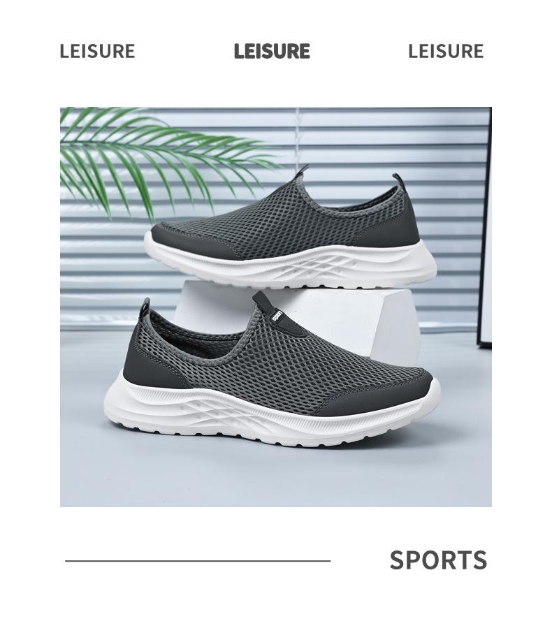 Men's Lightweight Breathable Mesh Slip-On Shoes - Wear-Resistant Summer Dad Shoes