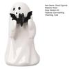 Halloween Ghost Figurine Cute Small Ghost Holding Bat/Pink Pumpkin Statue Resin Tabletop Ornament for Bookshelf Bedroom Home Decor