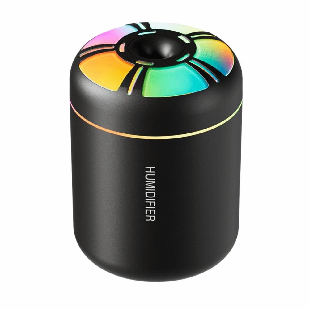 

USB Perfume Air Humidifier 180ML Aromatherapy Color Lights Essential Oil Purifier Desktop чёрный