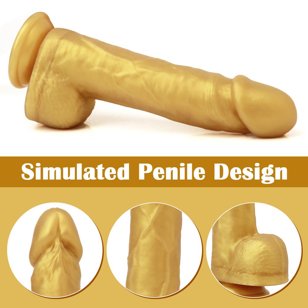 Silica Gel Penis Realistischer Dildo Riesiger Analplug mit Saugnapf Strapon für Erwachsene Sexspielzeug für die Frau Vagina Orgasmus Masturbation