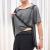 Convenient Bedridden Elderly Care Clothing Side Snap Button Tops  Postoperative Recovery
