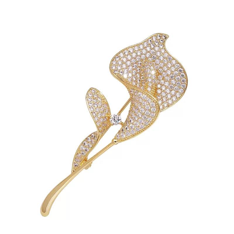 Luxury Temperament Calla Lily Brooch, High-end Women's Brooch, 2025 New High-end Exquisite Suit Accessories