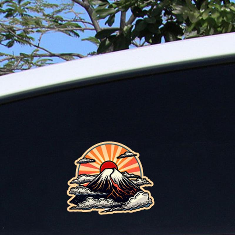 Adesivos laterais para portas de carros, garrafas de água, adesivos refletivos para pôr do sol, decalque para carros, para-choques, caminhões, motocicletas