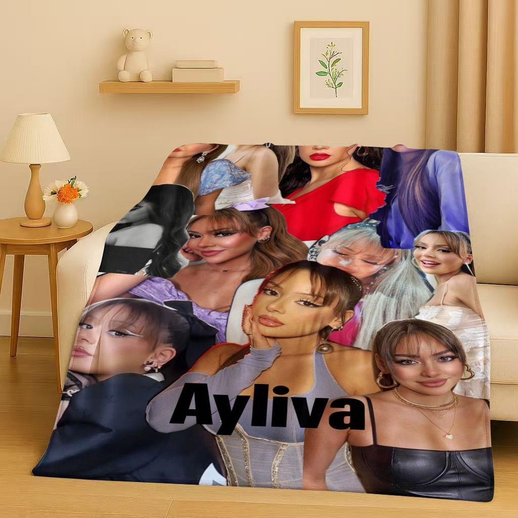 Fashion Pop Singer Ayliva Lieb Flannel Blanket,Ultra Soft Warm Plush Throw for Home Bedroom Bed Sofa Cover Kids Picnic Gift