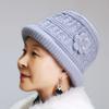 Winter new middle-aged and elderly hats women's knitted ear protectors handmade wool hats, plush warm mother cold-proof hats