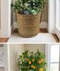 Handcrafted Straw Rope Indoor Plant Basket with Liner