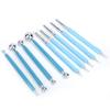 9Pcs   Acrylic Silicone Craving Pen Aluminum Tube Handle Pottery Clay Sculpture Tool #1