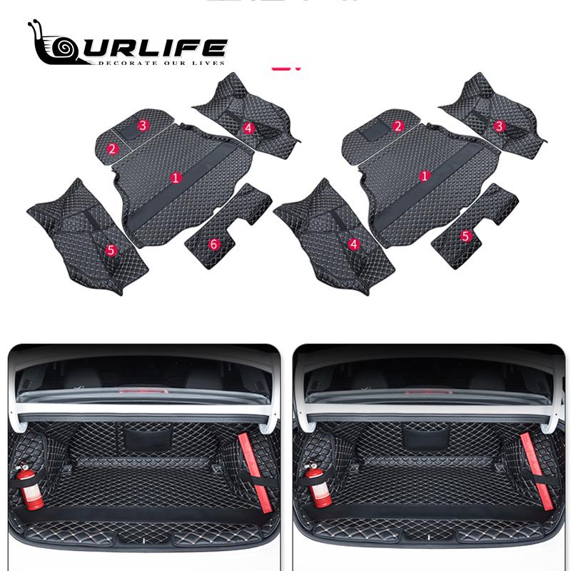 Car Styling Custom Rear Trunk Mat Leather Auto Cargo Mats Liner Pad Carpet Accessories For Hyundai Elantra CN7