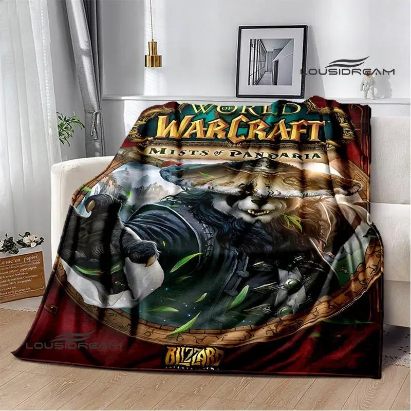 Game World of Warcraft Printed Blanket Kids Warm Flannel Soft and Comfortable Blankets Home travel blanket birthday gift