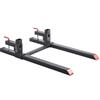 Pallet Forks, 907 Kg Clamp On Pallet Forks, 109 Cm Total Length Heavy-Duty Tractor Fork with Adjustable Stabilizer Bar for Tractor Attachments, Loader