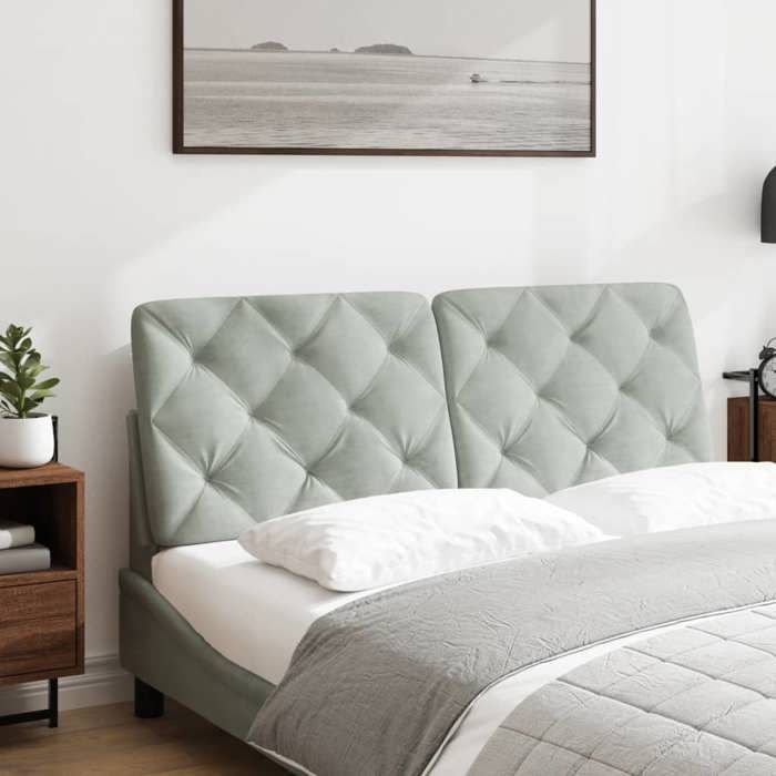 VidaXL Headboard Cushion, Headboard Pillow with Self-Adhesive Strips, Padded Bedroom Cushion, 374727