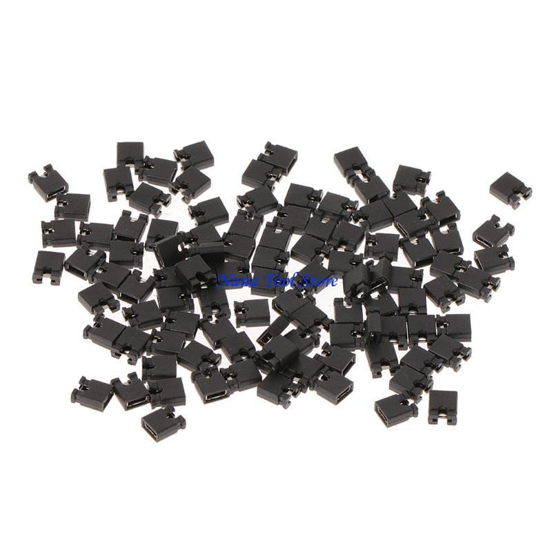 31GJ 100 Pcs 2.54mm Standard Jumper Blocks Caps For Hard Drive DVD Motherboards