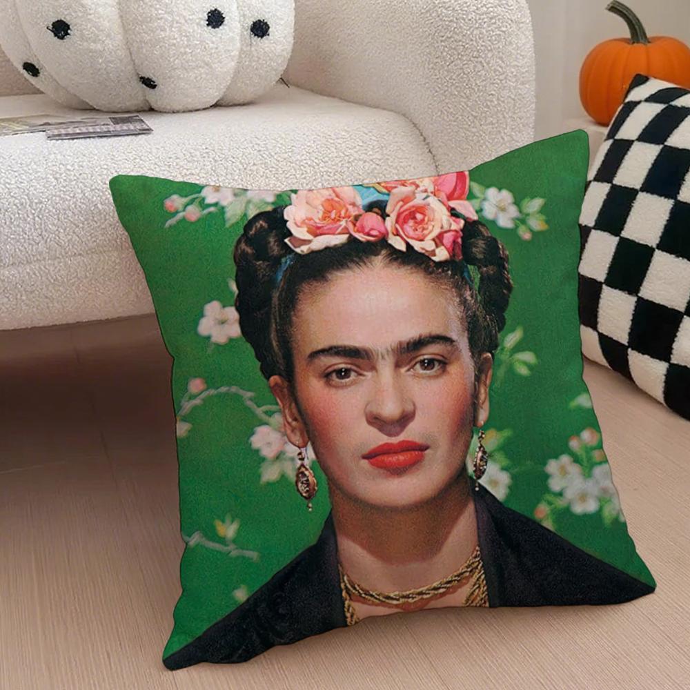 Artist Iconic FFrida KKahlo Cushion Cover Throw Pillow Cover Hidden Button Durable Polyester Chair Cushion