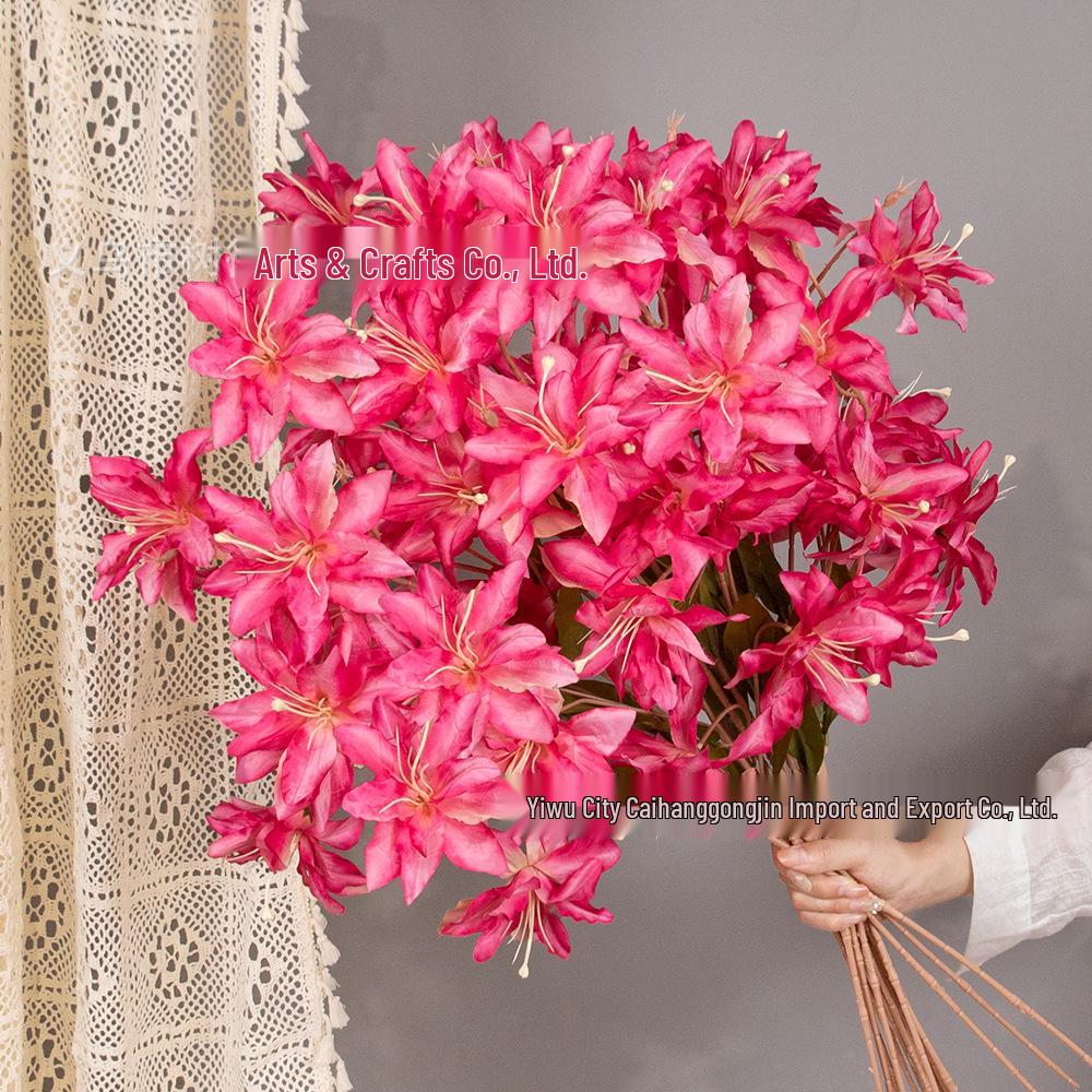 3-Head Small Lily Monet Artificial Flowers for DIY Wedding and Event Decoration