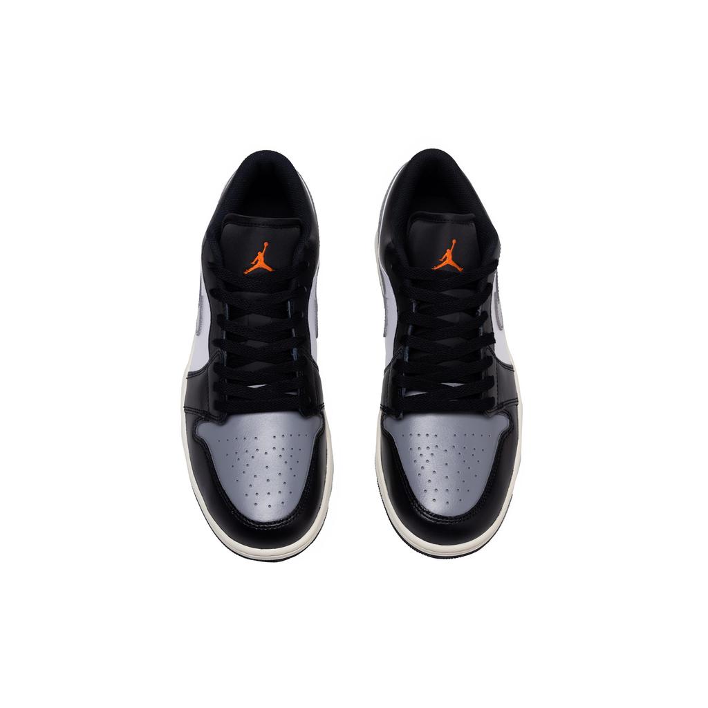 Jordan Air Jordan 1 With Mist Shadow Abrasion Resistant Low top Vintage Basketball Shoes Unisex Black Gray 553558-081(Team73-)