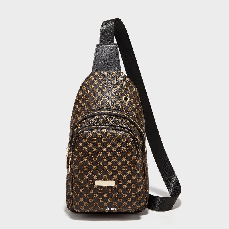 Women's Leopard Print Chest & Waist Bag - European & American Fashion, Large Capacity, Single Shoulder, Crossbody, Commuting & Phone Storage Bag