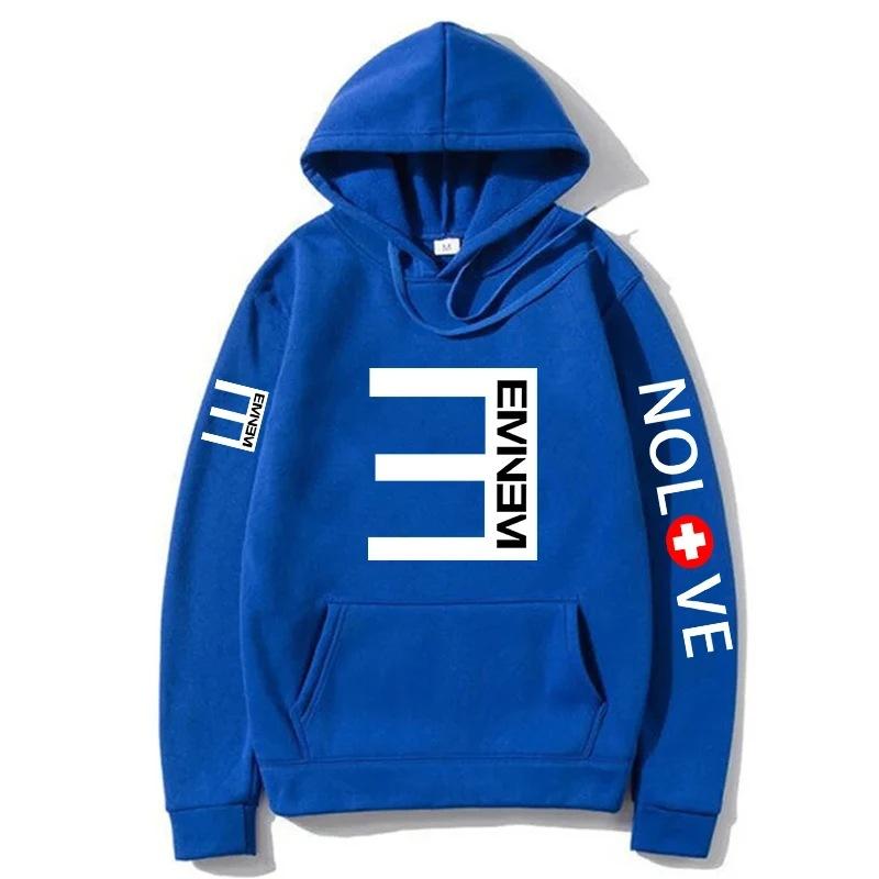 Худи мужские с музыкальным альбомом рэпера Эминема Мировой тур Осень-Зима Флис Уличная одежда Топы L 1680₽