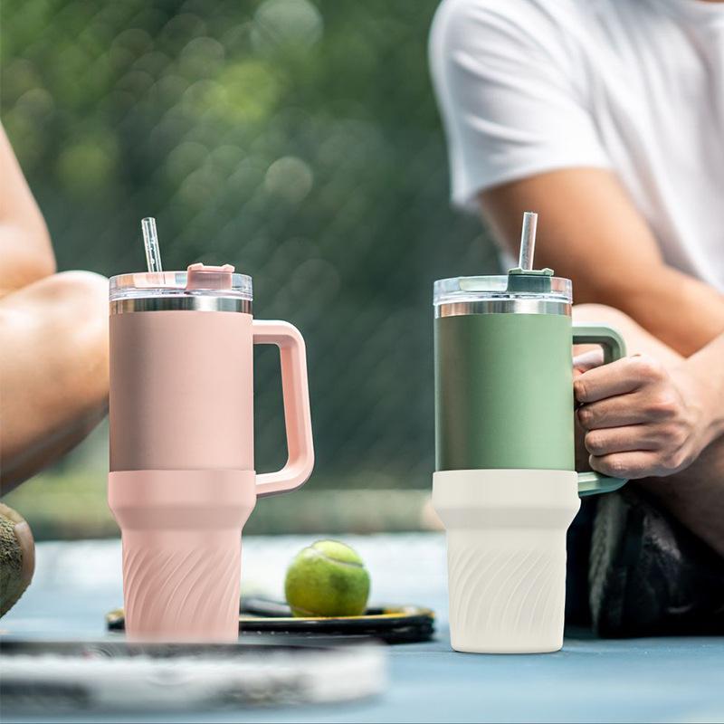 Muti Color Silicone Cup Protection Case Storage Vacuum Bottle Compatitable for Stanley 40oz Anti Slip Scratch Resistant