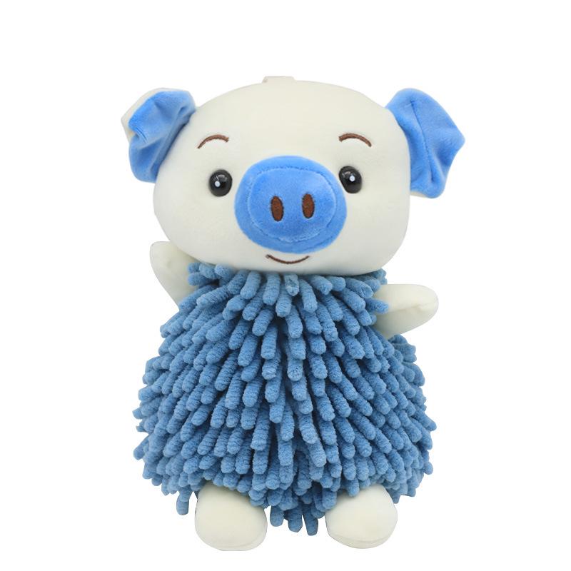Cartoon Elephant Chenille Plush Toy & Absorbent Hand Towel