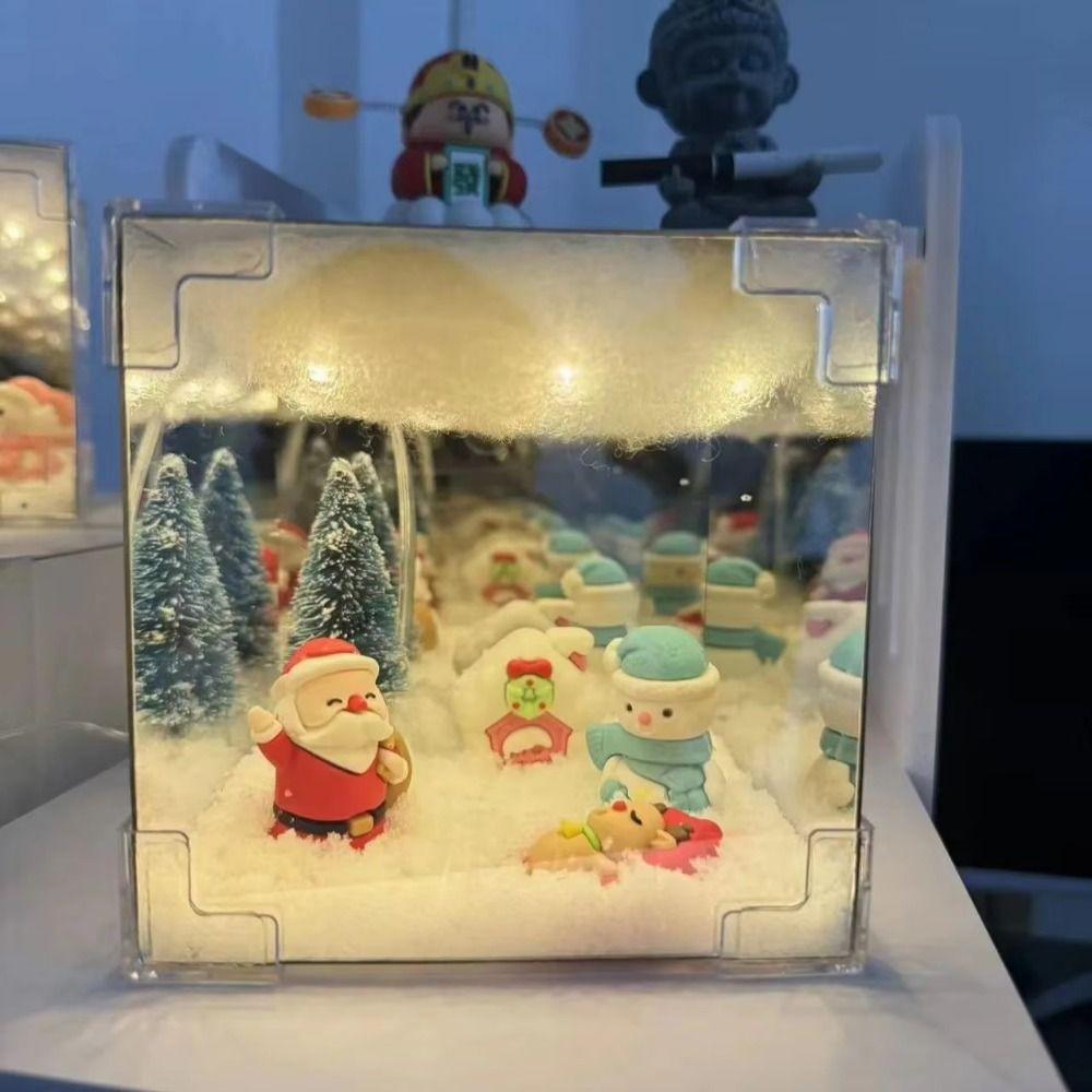 USB Christmas Night Light DIY Christmas Glowing Ornament Cube Night Light  Christmas Decoration