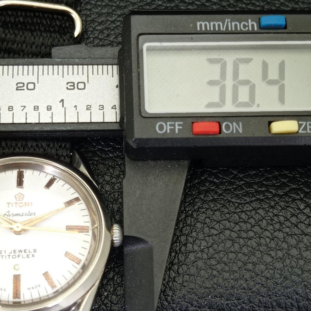 SCHWEIZER VINTAGE TITONI AIRMASTER TITOFLEX HANDAUFZUG HERREN WEISSE UHR a436445-2 R129-a436445