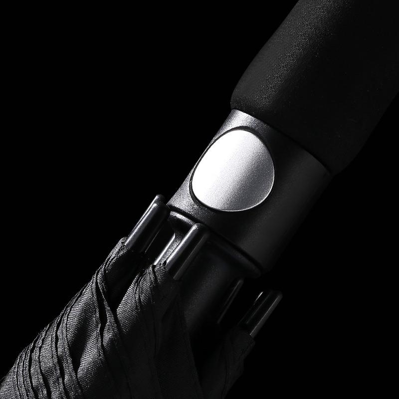 Large premium gift golf automatic umbrella high-end long handle straight rod bold solid color umbrella