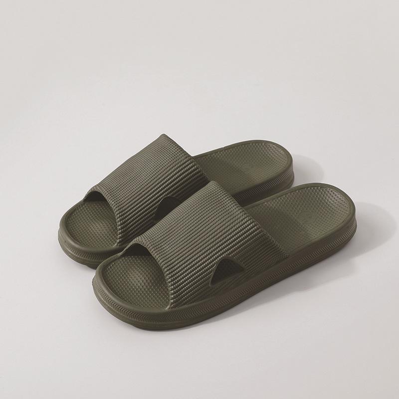 

Антибактериальные тапочки с защитой от запаха, женские летние пары, верхняя одежда для купания в помещении, нескользящая мягкая подошва, домашние мужские сандалии для ванной комнаты 43-44 армия зеленый