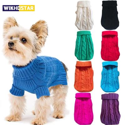 Dog Winter Clothes Knitted Pet Clothes For Small Medium Dogs Chihuahua Puppy Pet Sweater Yorkshire Pure Dog Sweater