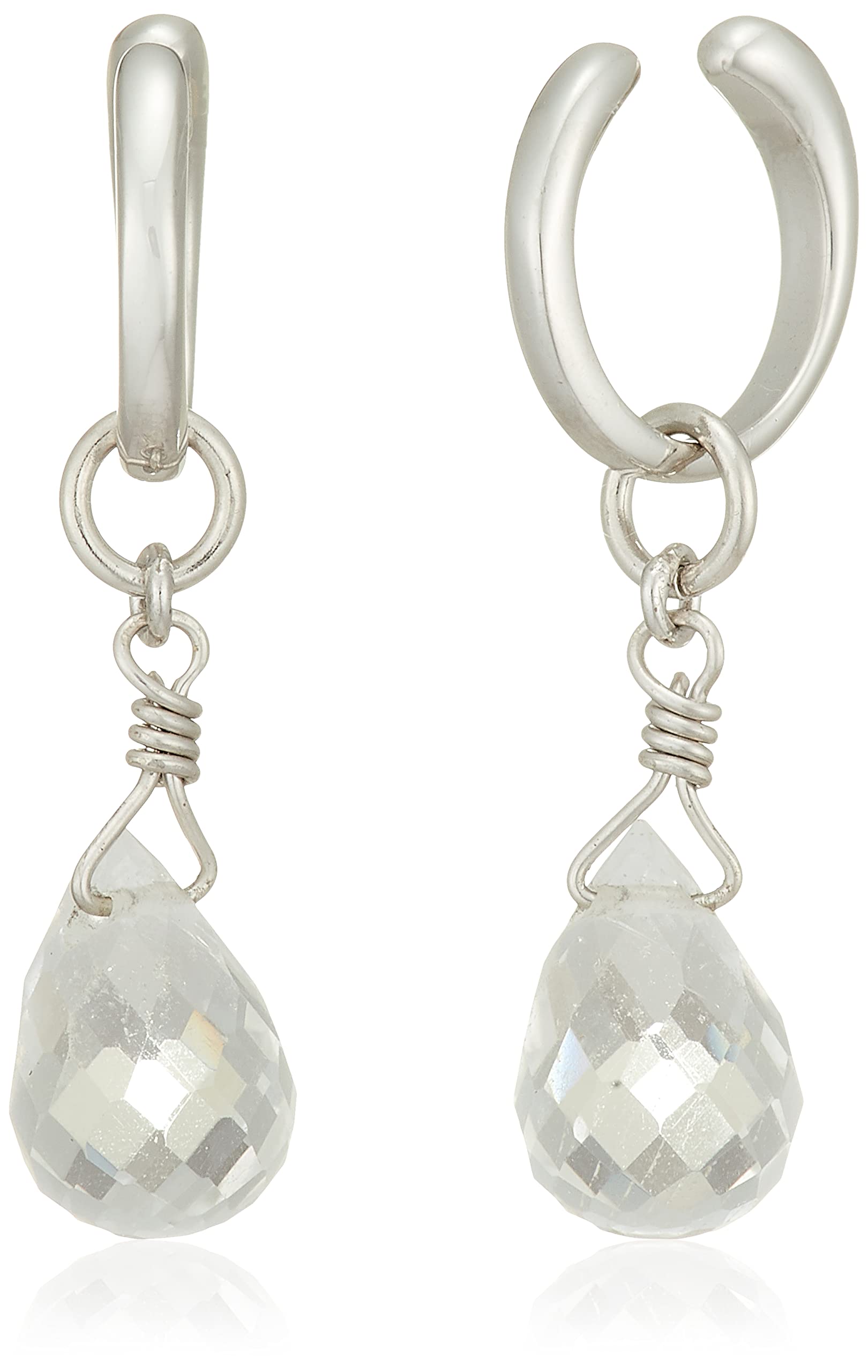 

[ESTELLE] [WEB Exclusive] Silver Rhodium-Plated Quartz Earrings 0291-0345-0019-0000